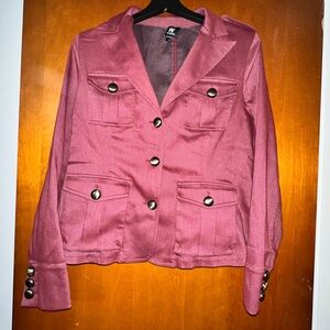 Women's Red Button-Up Jacket